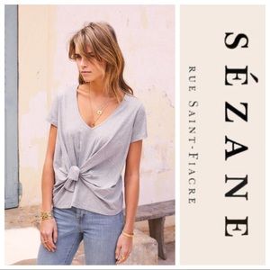 Sezane Domingo Knot Shirt
